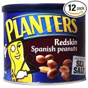 Planters Peanuts, Spanish Redskin made with Sea Salt, 12.5 Ounce 