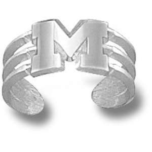  University of Michigan M Toe Ring Pendant (Silver 