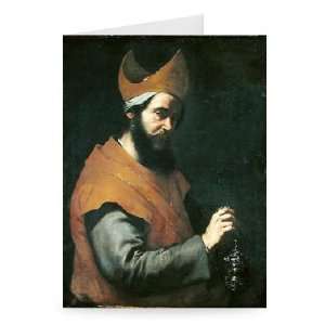  St. Zacharias, 1634 (oil on canvas) by   Greeting Card 