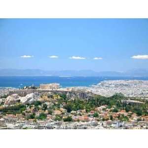 Athens and Its Acropolis Distant View   Peel and Stick Wall Decal by 