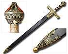45 anointed 1066 knights templar golden sword with scabbard brand