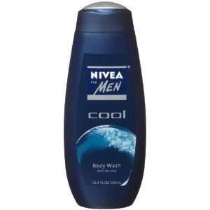 Nivea Men Body Wash 16.9 oz. with Menthol Cool (Pack of 3)