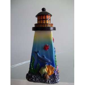  Lighthouse with Underwater Dolphin Scene