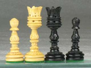 Ebony Wood Pipe Chess Game Set Pieces Coins  