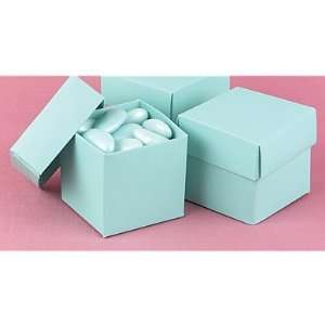   Turquoise 2x2x2 2 Piece Favor Boxes   pack of 25 
