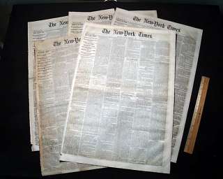 1861 Pre Civil War Newspapers Secession & Pre War Reporting   New 
