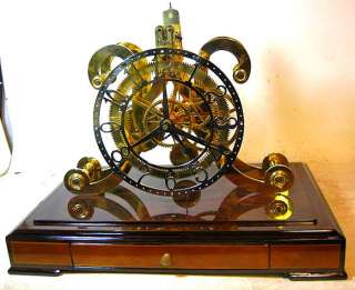 Fantastic Epicyclic Great Wheel Skeleton Clock  LOOK  