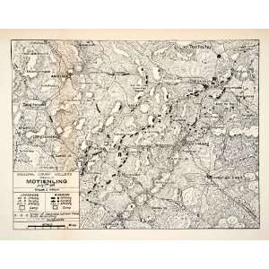   Attack Motienling Russo Japanese War   Relief Line block Map Home