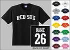 red sox college letters custom name number personalized baseball t 
