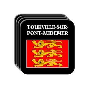    SUR PONT AUDEMER Set of 4 Mini Mousepad Coasters 