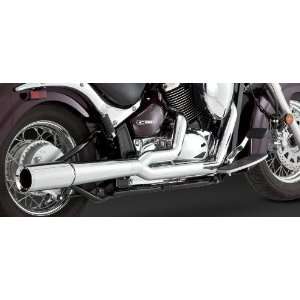 Vance And Hines Pro Pipe Chrome Two Into One Exhaust System For Suzuki 