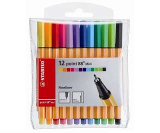 Stabilo Point 88 Mini Fineliner Pens, 12 pack, 688/12 1  