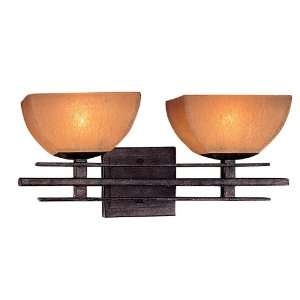  Two Light Bathroom Fixture with Scavo Glass