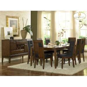  Huntington Casual 10pc Dining Set in Brown Finish