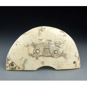  Carved Jade Funeral Object with Mask Pattern from Liangzhu Culture 