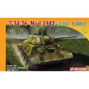  Dragon Models 1/72 Russian T 34/76 Toys & Games
