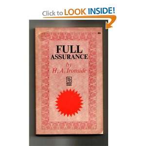  Full Assurance H. A. Ironside Books