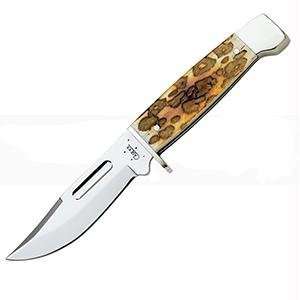  Case Slab Side Hunter Leopard Print Hadle Knife CA08608 