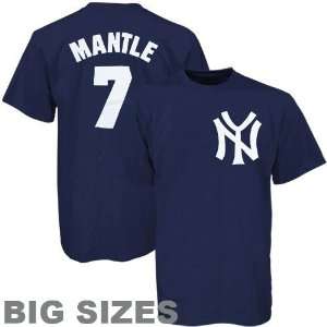 Majestic New York Yankees #7 Mickey Mantle Navy Blue Cooperstown 