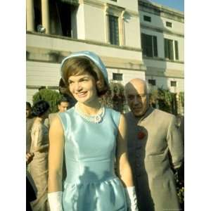  US First Lady Jacqueline Kennedy with Her Host Pm 