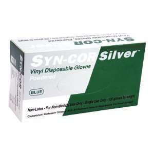  Syn Cor Blue Vinyl Powdered Disposable Gloves(QTY/1000 