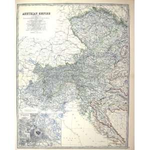  Johnston Antique Map C1877 Austrian Empire Vienna Tyrol 
