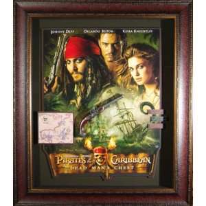  Dead Mans Chest   Cast Autographed Framed Pirates Disp 