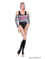 4Pc.Flashdance Bodysuit Holiday Party Costume Set