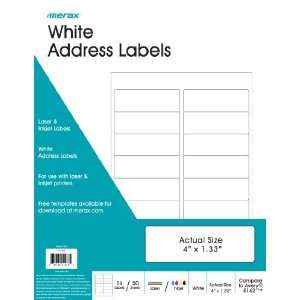 Merax Address Label for Laser and Inkjet Printer, 14 Up Matte, Size 4 