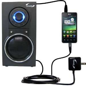   Audio Speaker with Dual charger also charges the LG Optimus Two