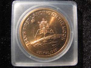 Apollo 11 Mission Commemorative Bronze Medal Rare Coin  