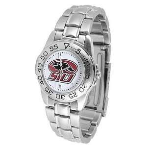 Southern Illinois Salukis Ladies Sport Watch with Stainless Steel Band 