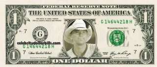   CHESNEY #1 CELEBRITY DOLLAR BILL UNCIRCULATED MINT US CURRENCY  