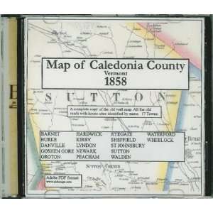  Map of Caledonia County, VT, 1858 CDROM 