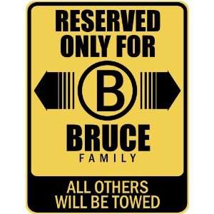   RESERVED ONLY FOR BRUCE FAMILY  PARKING SIGN