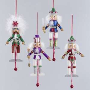   of 8 Christmas Nutcracker Pull Puppet Ornaments 5