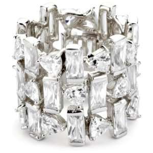  CZ by Kenneth Jay Lane Trend CZ Rhodium Plated Multi 