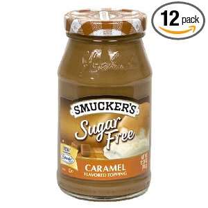 Smuckers Sugar Free Caramel Topping, 25 Ounce Jars (Pack of 12 