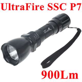 UltraFire 900 Lumens SSC P7 C Bin LED 2 Mode Flashlight Torch  