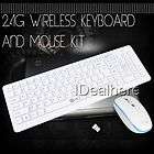 White 2.4G Optical Wireless Keyboard and Mouse Tiny USB