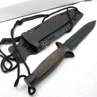 New SOG D25 Saw Blade Fixed Blade Half Serrated Knife Survival Tanto 