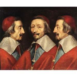   Triple Portrait of Richelieu, By Champaigne Philippe de  Home