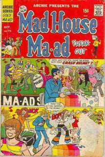 1969 *MAD HOUSE MA AD* COMIC BOOK FREAK OUT ARCHIE  