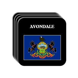  US State Flag   AVONDALE, Pennsylvania (PA) Set of 4 Mini 