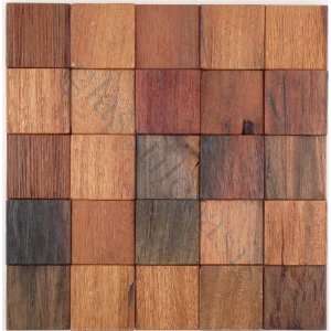  Brown 2 1/4 x 2 1/4 Brown ISI Matte Wood Tile   16531 