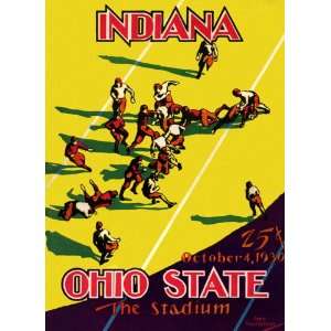  Historic Game Day Program Cover Art   OHIO STATE (H) VS 