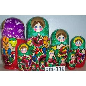 Russian Traditional Nesting Nested Stacking doll 10 pc / 11 in #pm 110