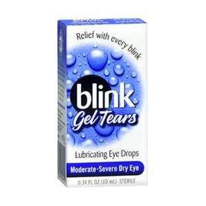 Blink Gel Tears Moderate Severe Dry Eye Lubricating Eye Drops   0.34 