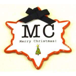  MC Merry Christmas Text Talk Ornament