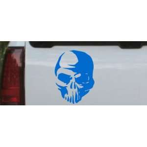 Blue 26in X 19.5in    Tribal Skull Skulls Car Window Wall Laptop Decal 